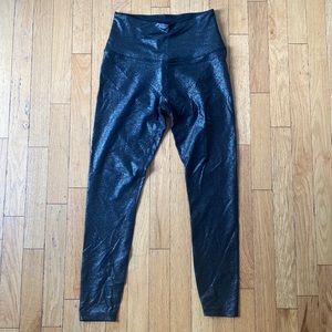 Black Glitter Beyond Yoga Leggings